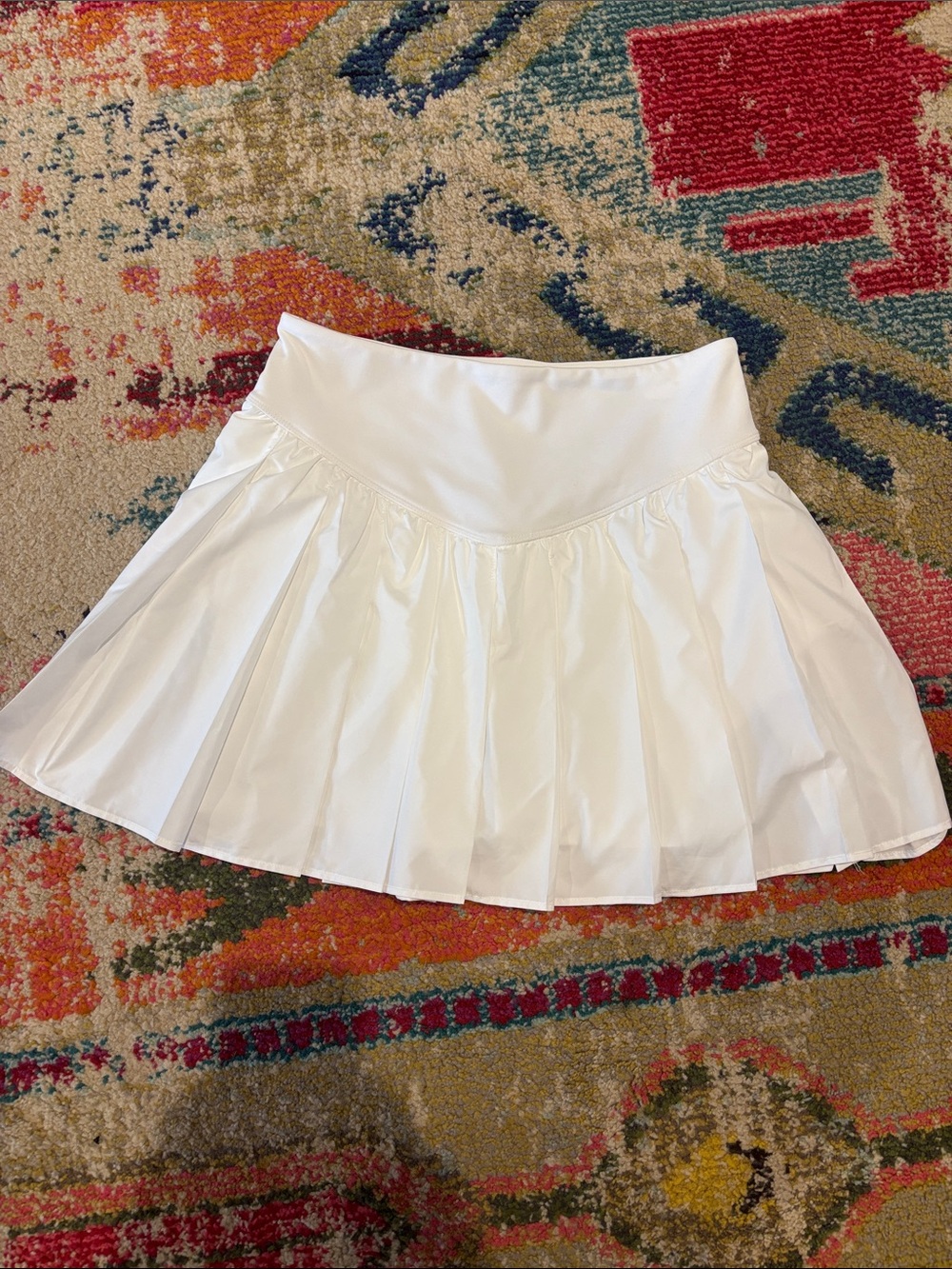 **NWT** Free People White Pleated Circle Skirt M